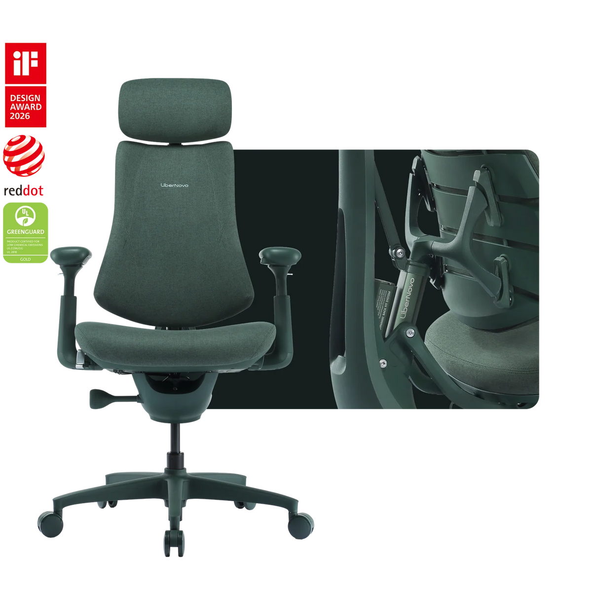 Basic Bundle Libernovo Omni Moss Green 45cm Chair1
