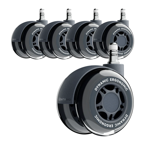 LiberNovo 2.95" Dual Rubber Chair Wheels