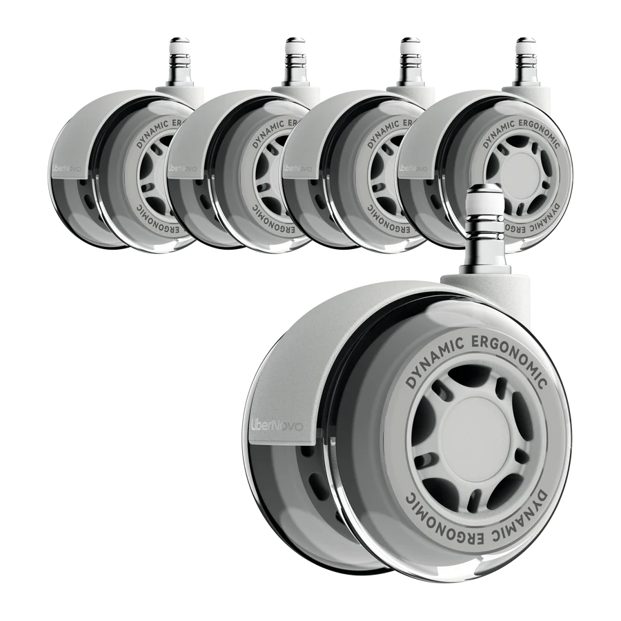 LiberNovo 2.95" Dual Rubber Chair Wheels