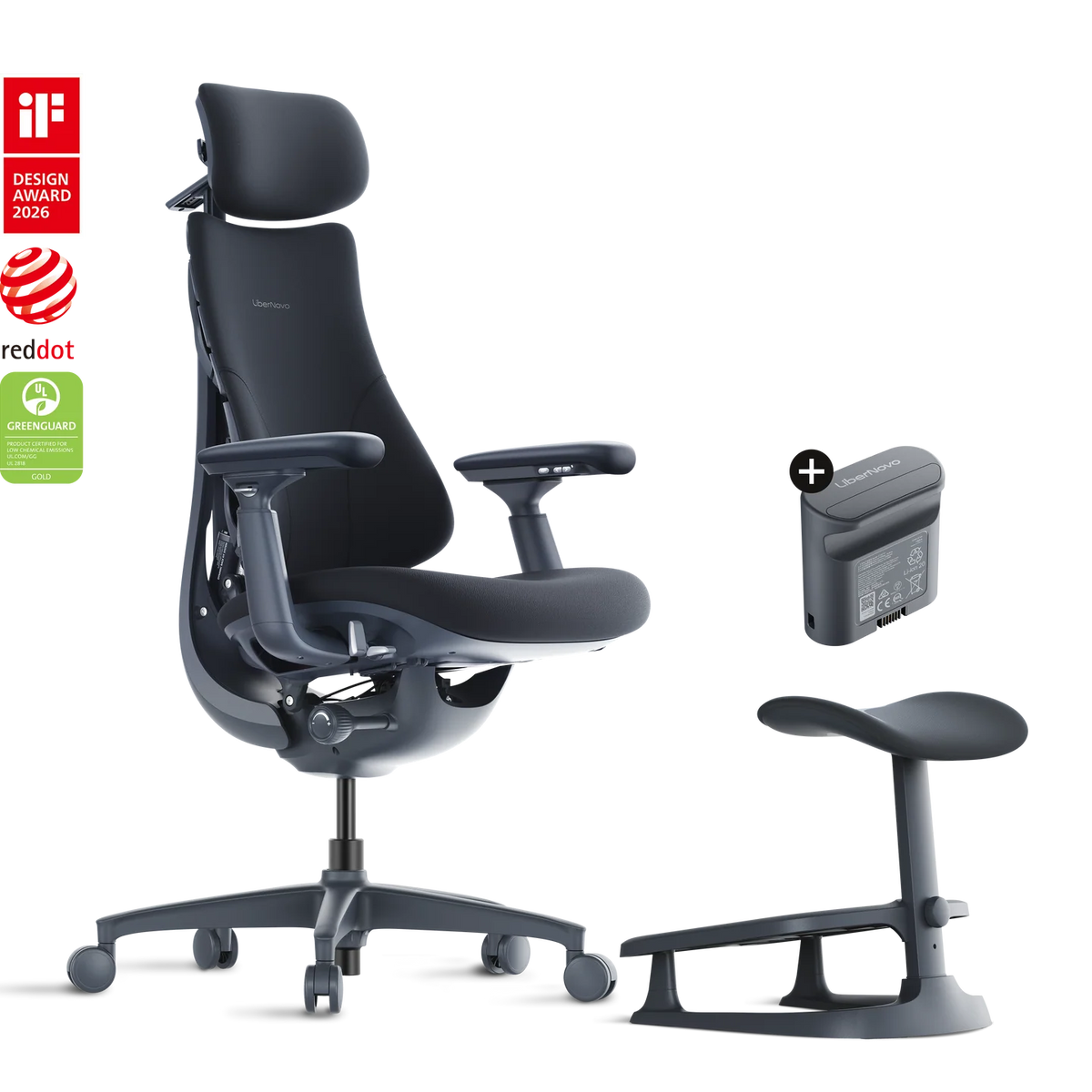 Pro Bundle Libernovo Omni Midnight Black 45cm Chair1